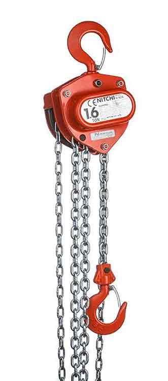 Kettingtakel H50A Cap. 1,6t  Hijshoogte 3m.